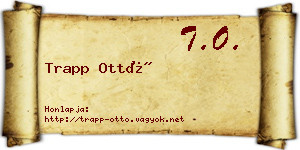 Trapp Ottó névjegykártya